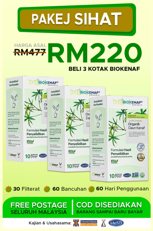 Pakej Sihat Turun Berat 3 Kotak Biokenaf