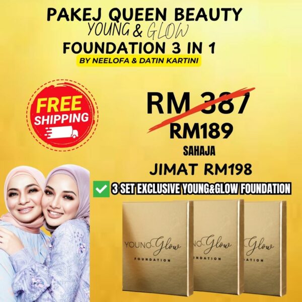 (BEST SELLING) Pakej Beauty Queen Young & Glow 3 Set + Free Penghantaran