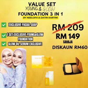 (Best Seller) Value Set 3 IN 1 (Foundation + Glow Oil + Facial Soap)